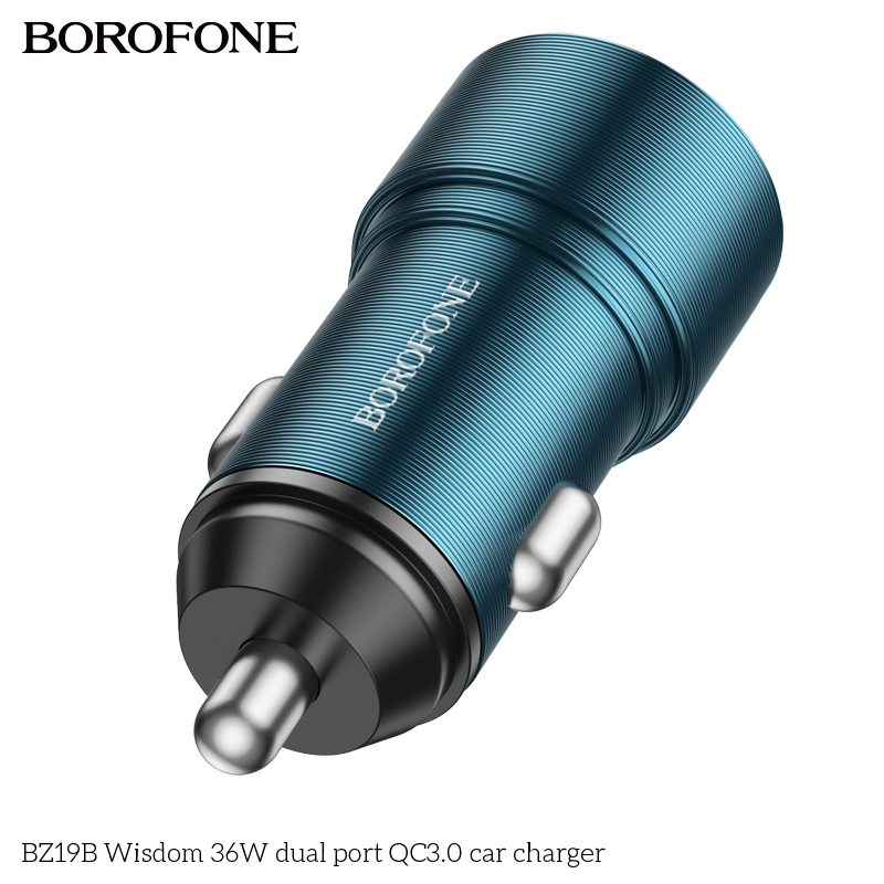BOROFONE BZ19B Wisdom dual USB-A car charger 36 W NZ 4